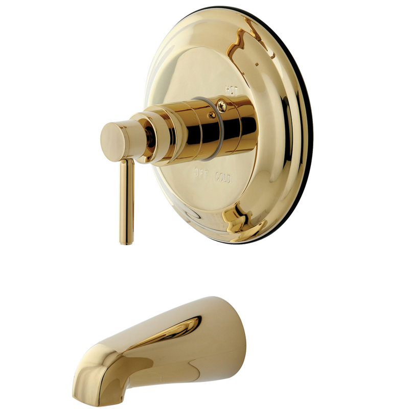 Kingston Brass Concord Single-Handle Pressure Balanced Tub and Shower Faucet, Trim Only, Polished Brass