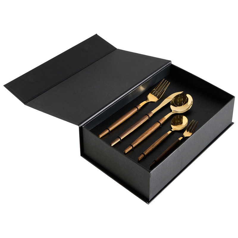 30 Piece Cutlery Set GEMELLI Gold, Gold