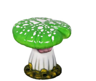 Statue de tabouret de champignon simple divisé surdimensionné