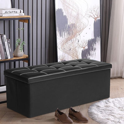 Guedira Faux Leather Upholstered Storage Bench