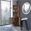 Armoire de bar 5 tablettes Macadamia