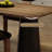 Rounded Edge Thick Table with Wood Legs-107700419