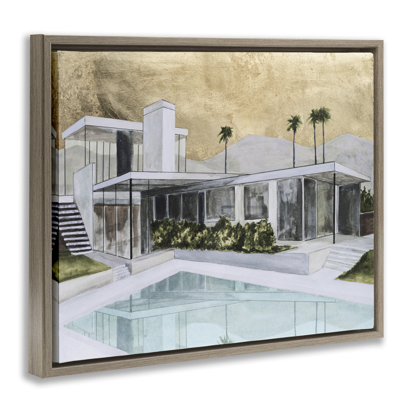 Cadre flottant chic pour piscine tropicale, design par Michael Willett, H 17 po x l 21 po, Cadre flottant orme Montalcino