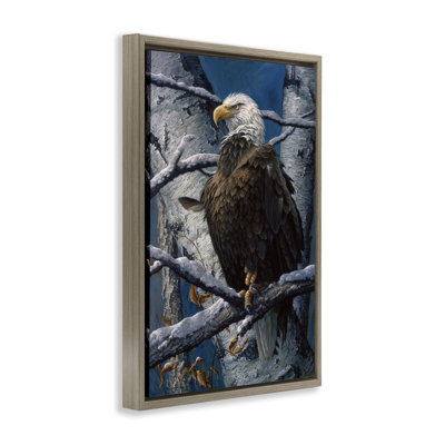 America's Pride Bald Eagle Framed Floater Canvas Wall Art, design by Tom Antonishak