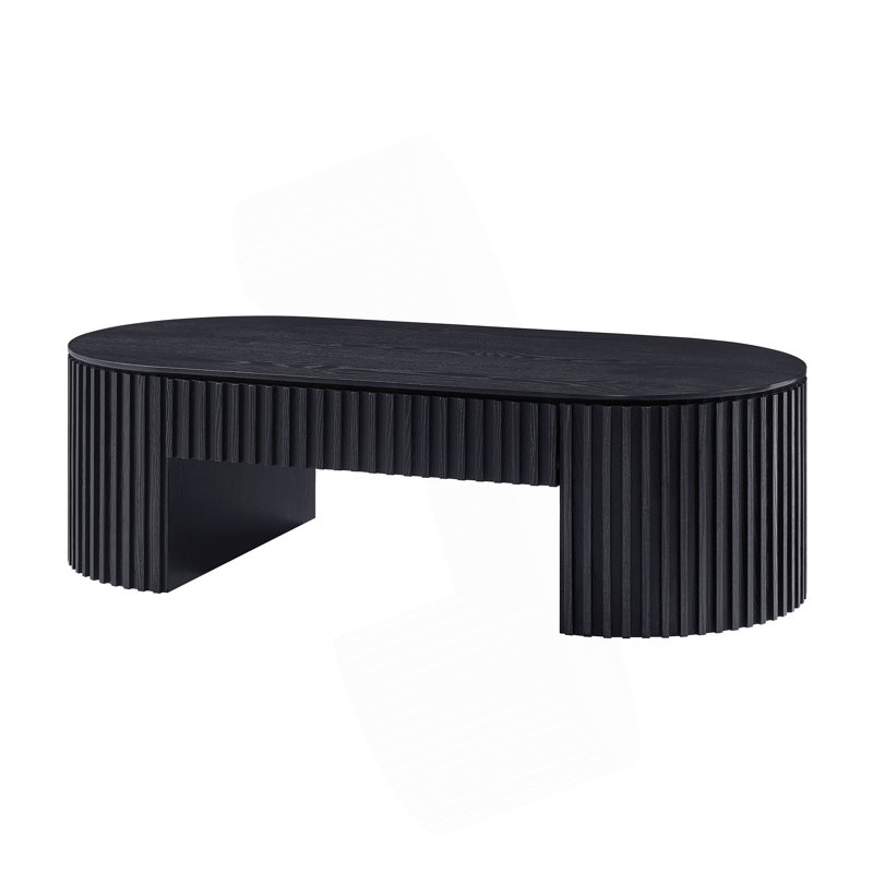 MDF Coffee Table With Drawer, Black