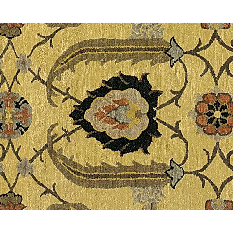 Kilkenny Wool Oriental Area Rug in Beige/Gold, Rectangle 3' x 5'