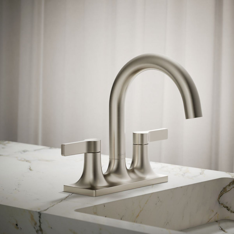 Venza Centerset Bathroom Sink Faucet 1.0 GPM, Vibrant Brushed Nickel