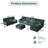 123.62‘’ Oversized Upholstered 8 Seater Modular Sectional Sofa Single Sofa-452062898
