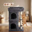 Cat Tree Tower Bed with Hammock Ball Scratching Post Large Perch Beige-586162477-586162482