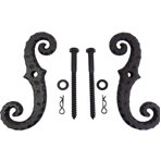 PowerCoated Cast Iron "S" Tieback (2 Tiebacks)