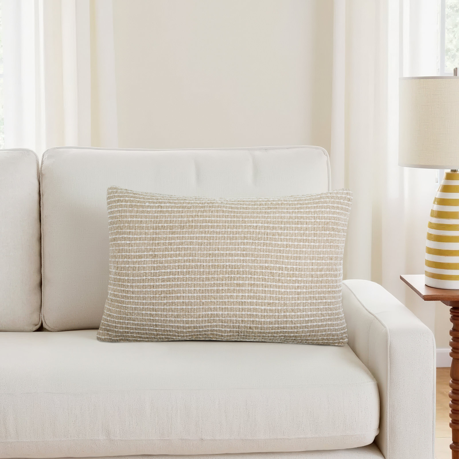Ardin 22" x 22" Cotton Pillow Cover, 14" x 22", Rectangle, Pillow Cover Only - No Insert