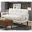 Modern Living Room Furniture 2Pc Set Loveseat Chair Beige Chenille Upholstery Pocket Coils Solid Wood Legs Furniture-188634823