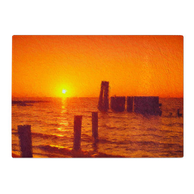 Tempered Glass Sunset in Virginia Chopping Board