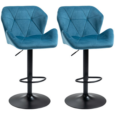 Chetopa Swivel Upholstered Adjustable Height Counter Stool with Metal Frame