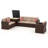 Frisby 6-Person Outdoor Wicker Conversation Set With Cushions And Storage Box-108682623-108896475