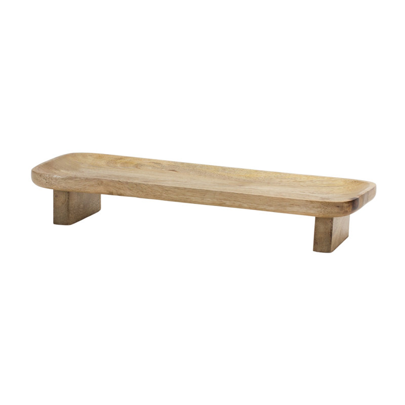 Solid Wood Tray - Set of 2, 2.75" H x 6.5" W x 16" D