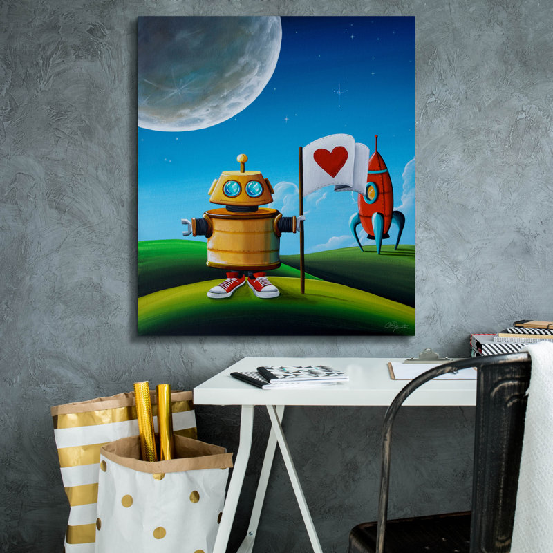 «Greetings» par Cindy Thornton, H 30 po x l 26 po x P 1,5 po