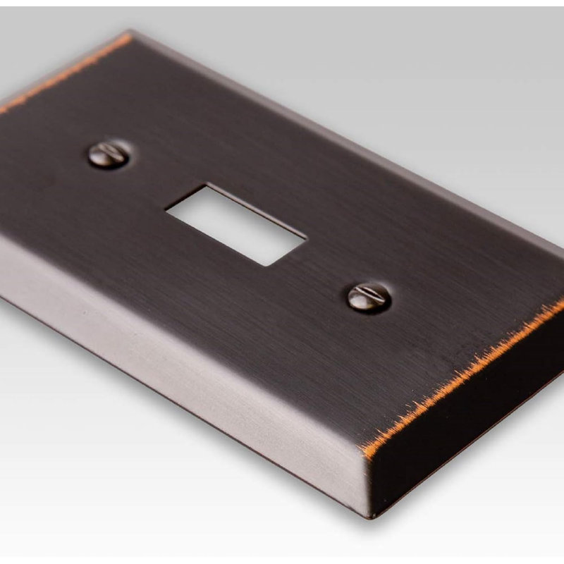 Amerelle Century Aged Bronze 1 gang Metal Toggle Wall Plate 1 pk