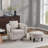 Chenille Swivel Accent Chair with Ottoman-1778469398