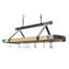 Signature 45" Oval Ceiling Pot Rack Hammered Steel w Maple & 18 Hooks