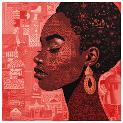 Intricate African Profile Bath Mat
