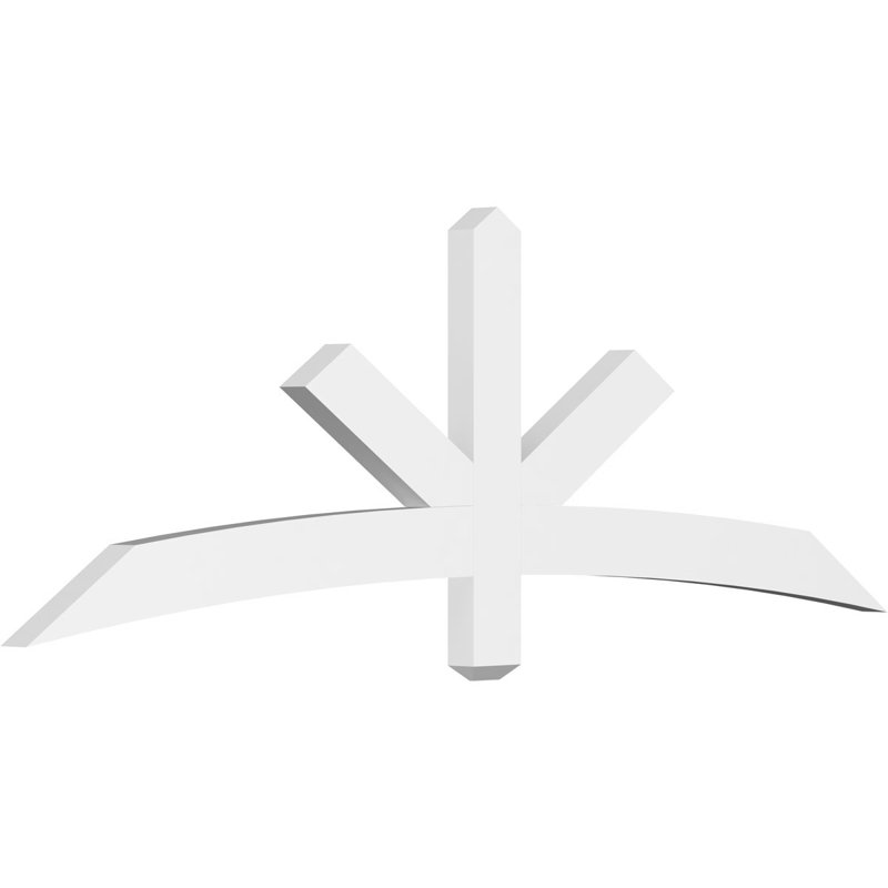 Alberta Architectural Grade Gable Bracket, 24" H x 72" W (Pitch: 8/12), 2" D x 6" F, Signature Urethane