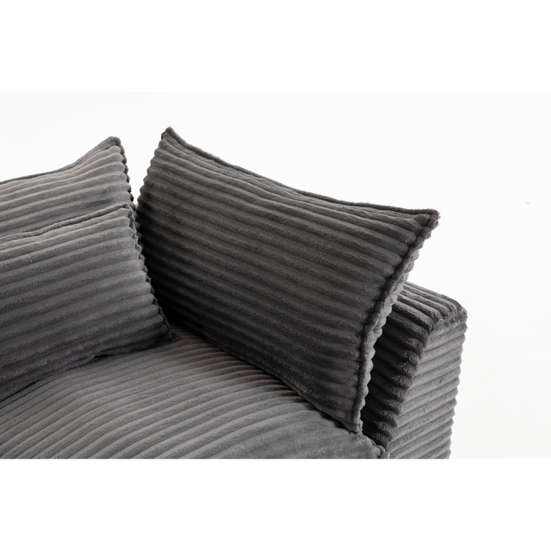 Ensemble de canapé modulaire surdimensionné en velours côtelé 74,8 pouces Cloud
