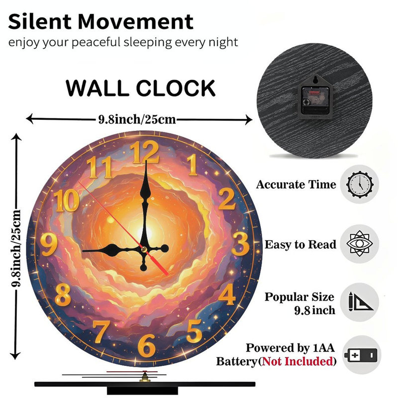 Horloge cosmique, nébuleuse de la galaxie, lever de soleil