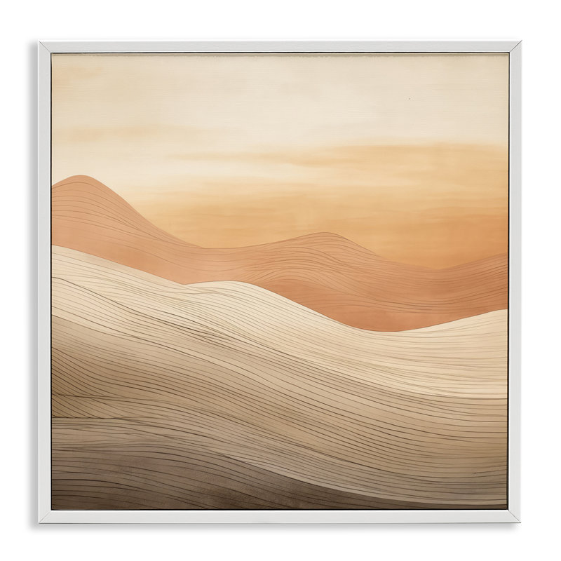  Ombre Desert Dunes Grey Framed Giclee Art by Irena Orlov, H 24 po x l 24 po, Estampe numérique encadrée blanc bord de mer