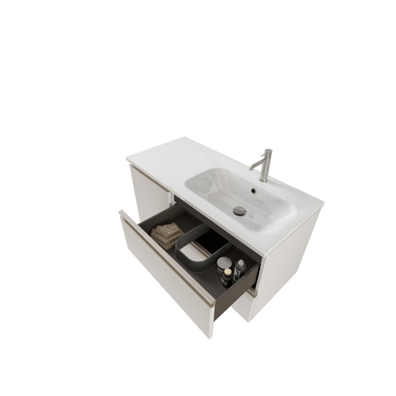 Calloway Single Vanity, White