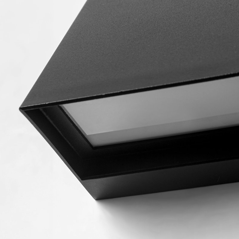 LED Hardwired Matte Black Ourdoor Wall Light