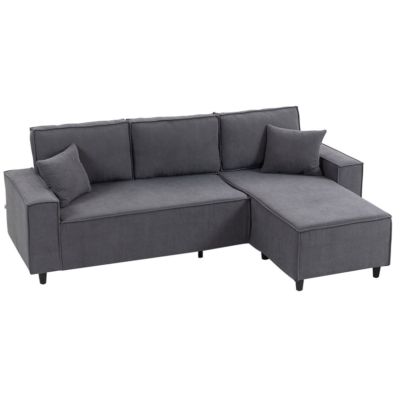 Canapé modulaire Chaise, canapé d'angle en velours côtelé , Gris anthracite