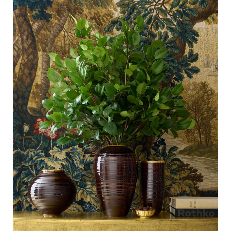Calinda Tall Vase, Chocolate