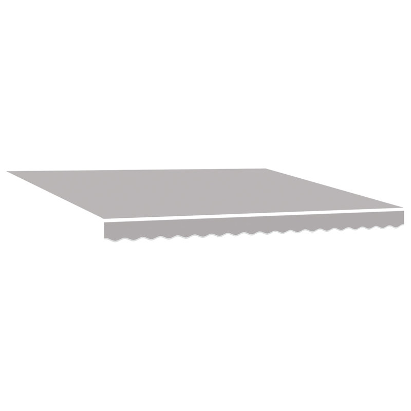 Brayden Studio Retractable Patio Awning, 400 cm W x 350 cm D, Light Grey