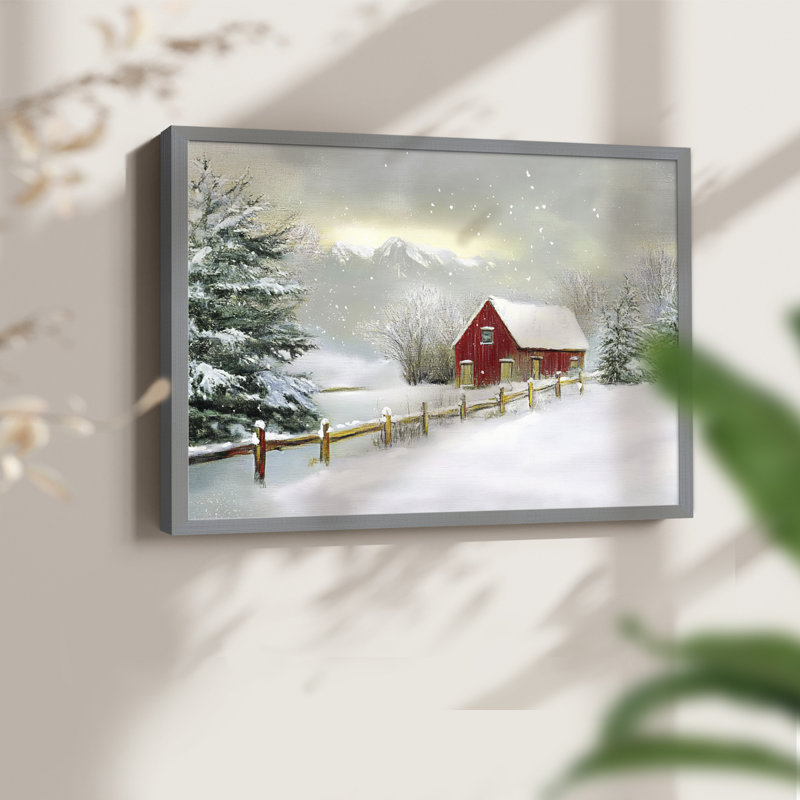 Art de Noël - DCCXLV III - Reproduction encadrée - Restickable, H 16 po x l 20 po, Gris