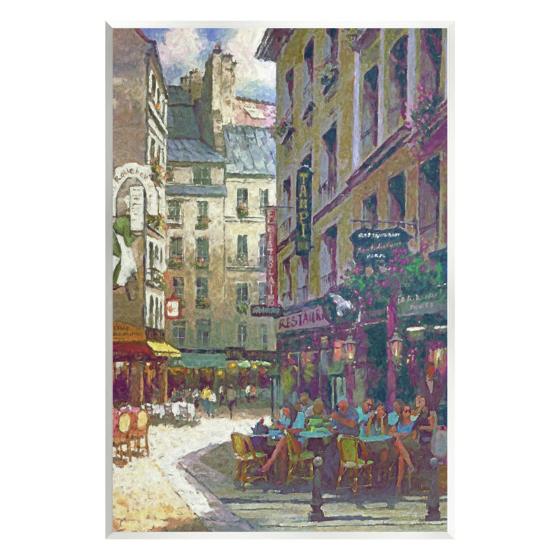 Paris Cafe Street par Steve Hunziker, H 15 po x l 10 po x P 0,5 po