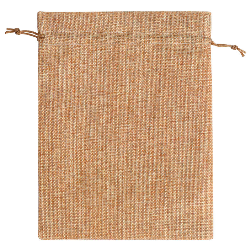 Sacs-cadeaux jetables poly-Coated de Hesse, H 5 po x l 7 po x p 1 po, Café