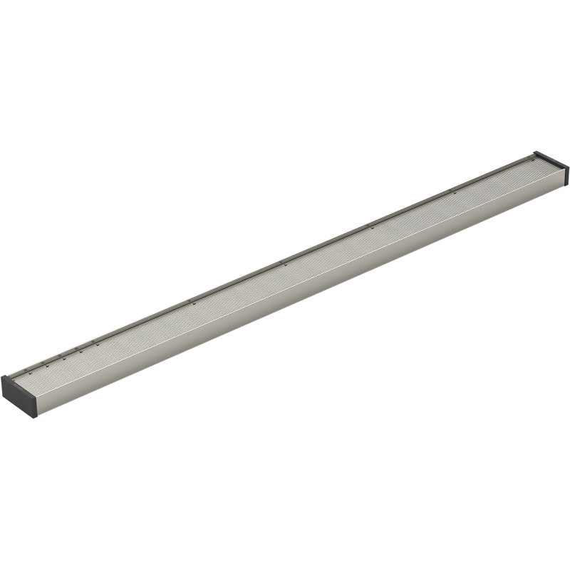 Linear Grid Shower Drain, Anodized Brushed Nickel