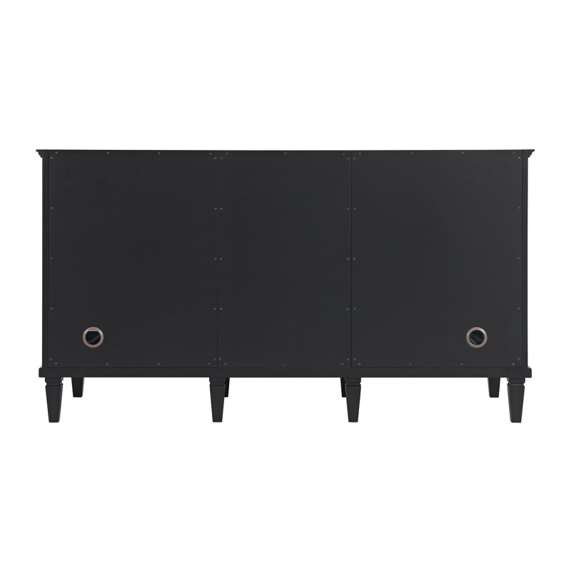 Lorelai 60'' W Double Vanity, Eternal Jasmine Pearl, Black Onyx