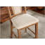 Chaise rembourrée en similicuir beige
