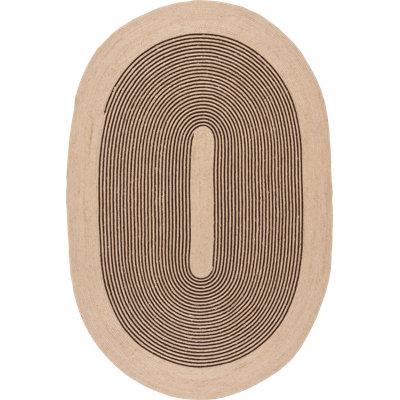 Padma Lakshmi Mysore Hand-Braided Jute Oval Striped Rug