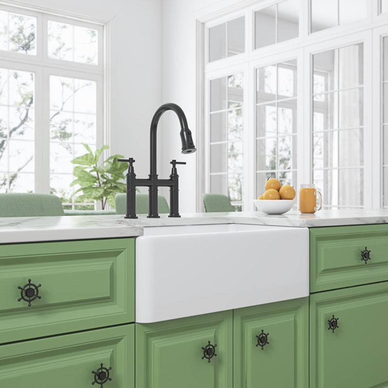 Inch White Apron Sink - Ceramic Undermount Kitchen Single Bowl To Thermal Shock Deep Wear, Gunmetal