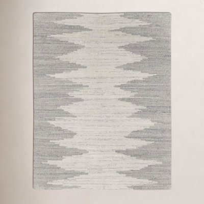 Hand-Woven Abstract Wool Rug