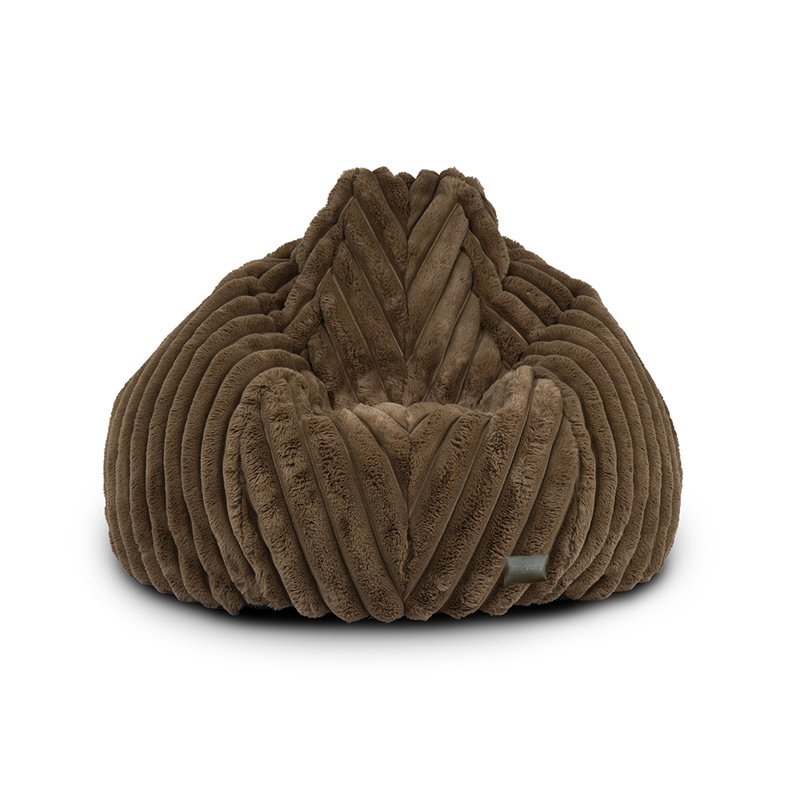 Polyester Refillable Bean Bag Chair, Brown