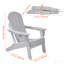 Adirondack Chair Plastic Set Of 2 All-Weather Folding Fire Pit White
