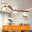 Ventilateurs de plafond en bois blanc de 52 pouces avec lumières et télécommande