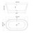 59" X 27.56" Freestanding Soaking Acrylic Bathtub