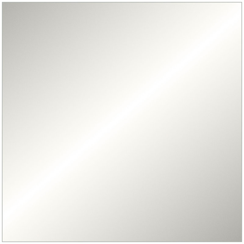 Floater 2 Solid Wood Mirror, Matte White, Square, 49.25" x 49.25"