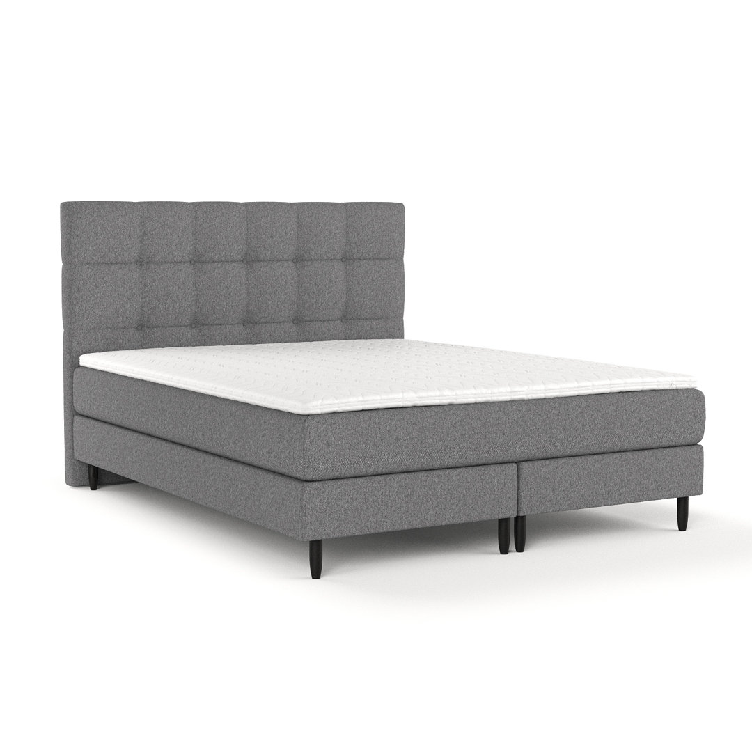 Boxspringbett mit Bonellmatratze und PU-Schaum Topper