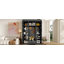 Arbre d'entrée 85,2 po avec banc et 3 crochets, armoire de rangement moderne avec 4 portes, 1 tiroir et tablettes réglables pour le couloir, le vestibule et le salon-1092921129
